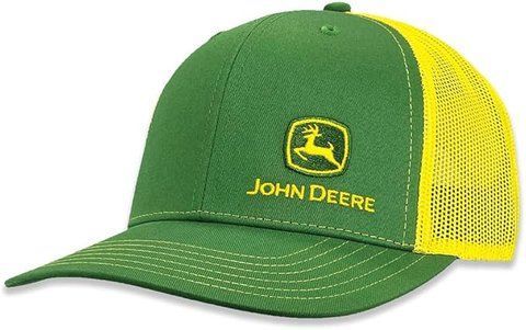 Кепка-тракер John Deere (фірмові кольори з сіткою) чоловіча