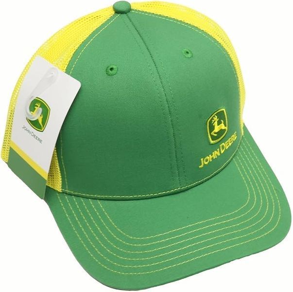 Кепка-тракер John Deere (фірмові кольори з сіткою) чоловіча