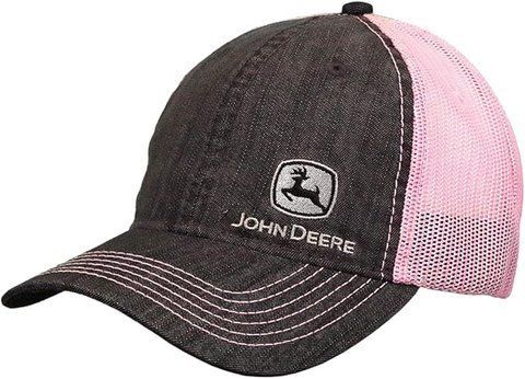 Жіноча кепка John Deere Denim & Pink